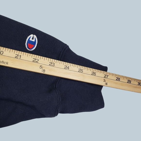 Vintage 90's Champion Mens Reverse Weave Hoodie XXL Made in Mexico Navy Blue - Picture 7 of 8